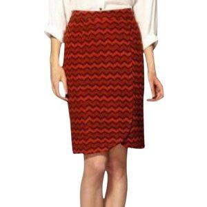 Sabine red and black pencil flare skirt size S